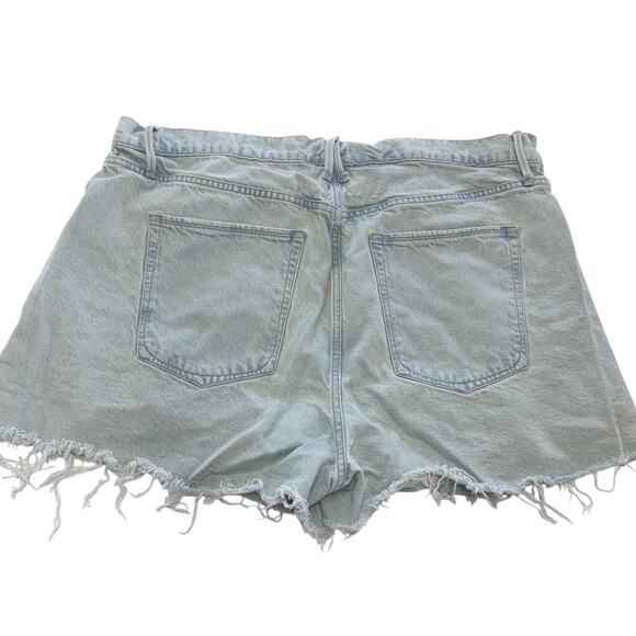 Good American Shorts Womens 16 Distressed Denim Frayed Hem Ripped GNISC206T1383 - Picture 2 of 8